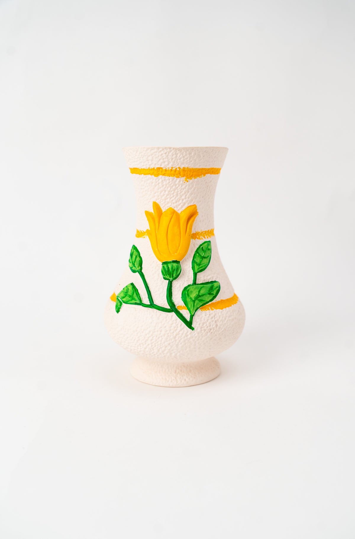 Jarra Flor Relevo Yellow