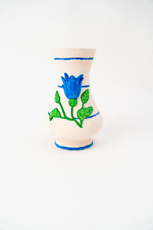 Jarra Flor Relevo blue